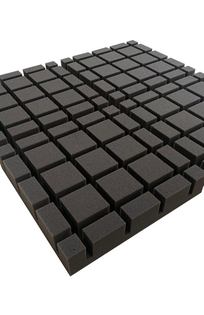 foam cnc cut profile into cube shapes