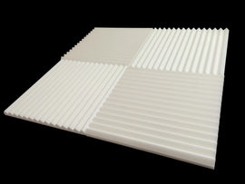 Mel-Acoustic Wedge 40mm White Melamine Acoustic Foam Panel 600x600