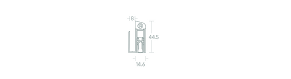 Norsound NOR840 Retro Fit Hinged Glass Door Bottom Auto Drop Seal