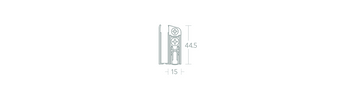 Norsound NOR872 Retro Fit Sliding Glass Door Bottom Auto Drop Seal - 0