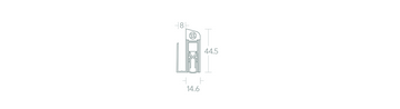 Norsound NOR873 Retro Fit Sliding Glass Door Bottom Auto Drop Seal - 0