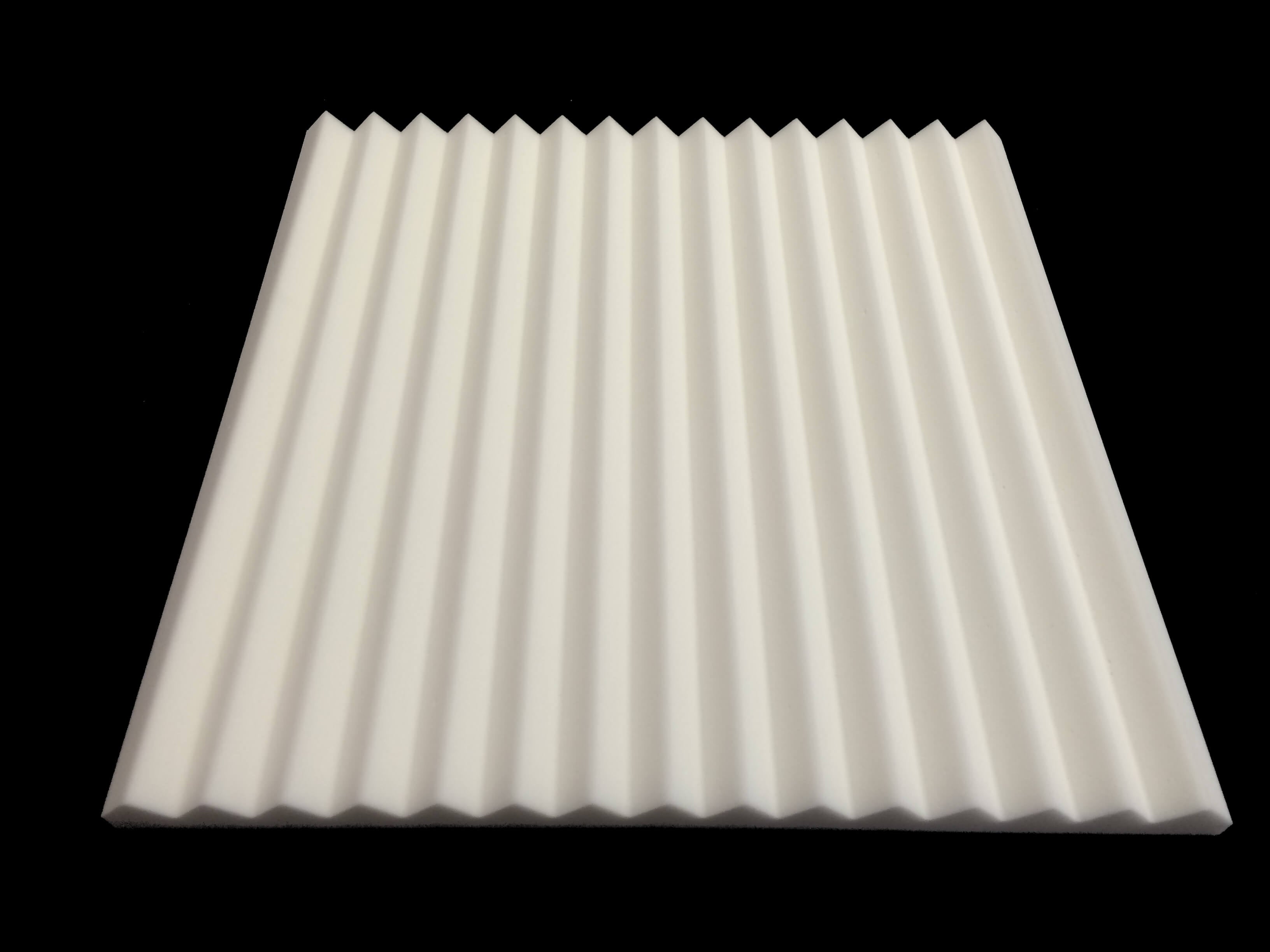 Mel-Acoustic Wedge 40mm White Melamine Acoustic Foam Panel 600x600