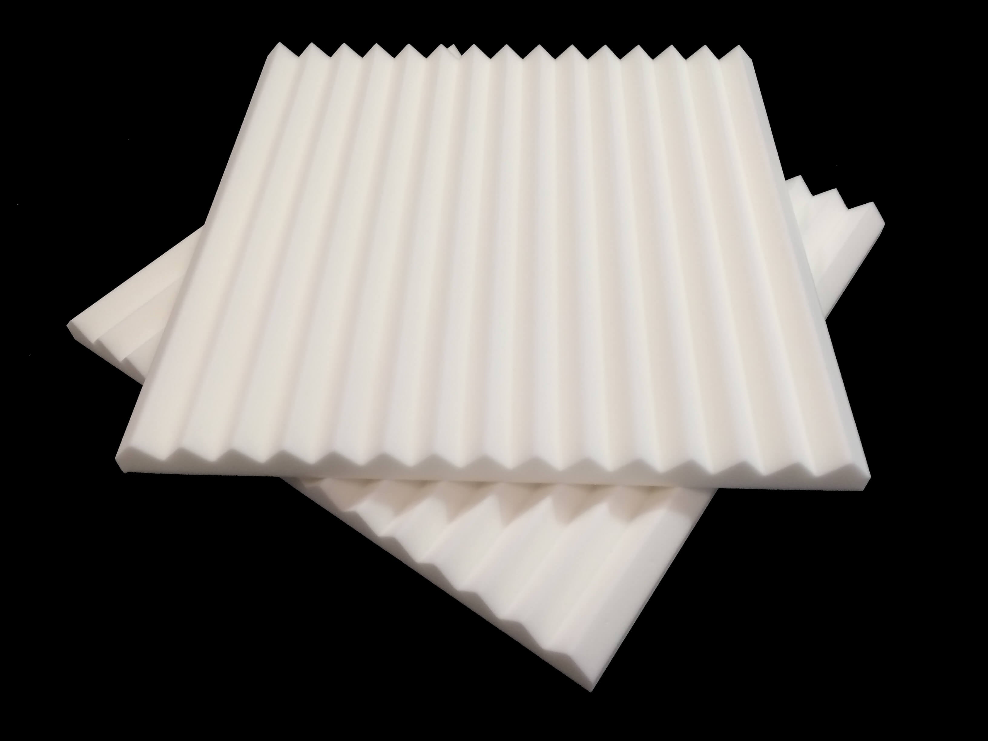 Mel-Acoustic Wedge 40mm White Melamine Acoustic Foam Panel 600x600 - 0