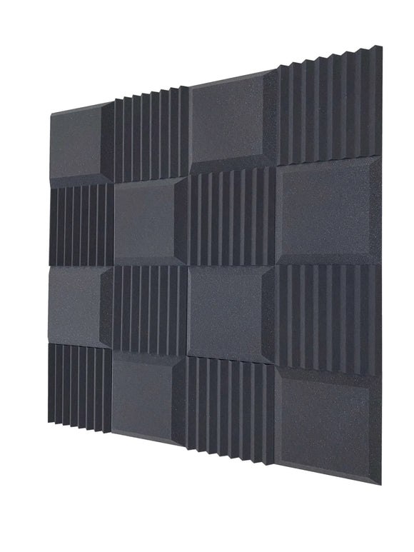 Euphonic Wedge Standard 12" Acoustic Studio Foam Tile Pack