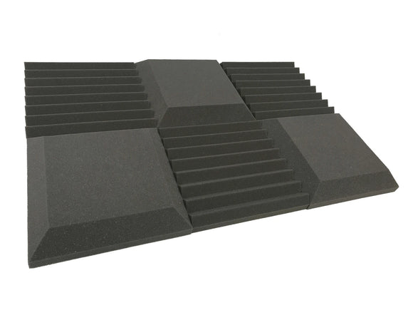 Euphonic Wedge Standard 12" Acoustic Studio Foam Tile Pack