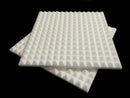Mel-Acoustic Pyramid 40mm White Melamine Acoustic Foam Panel 600x600