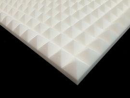 Mel-Acoustic Pyramid 40mm White Melamine Acoustic Foam Panel