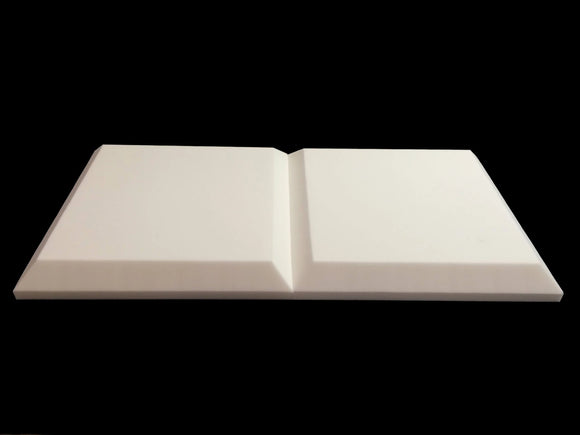 Mel-Acoustic Tegular 75mm White Melamine Acoustic Foam Panel 600x600