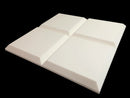 Mel-Acoustic Tegular 75mm White Melamine Acoustic Foam Panel 600x600