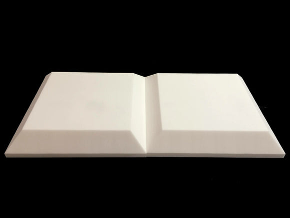 Mel-Acoustic Tegular 100mm White Melamine Acoustic Foam Panel 600x600