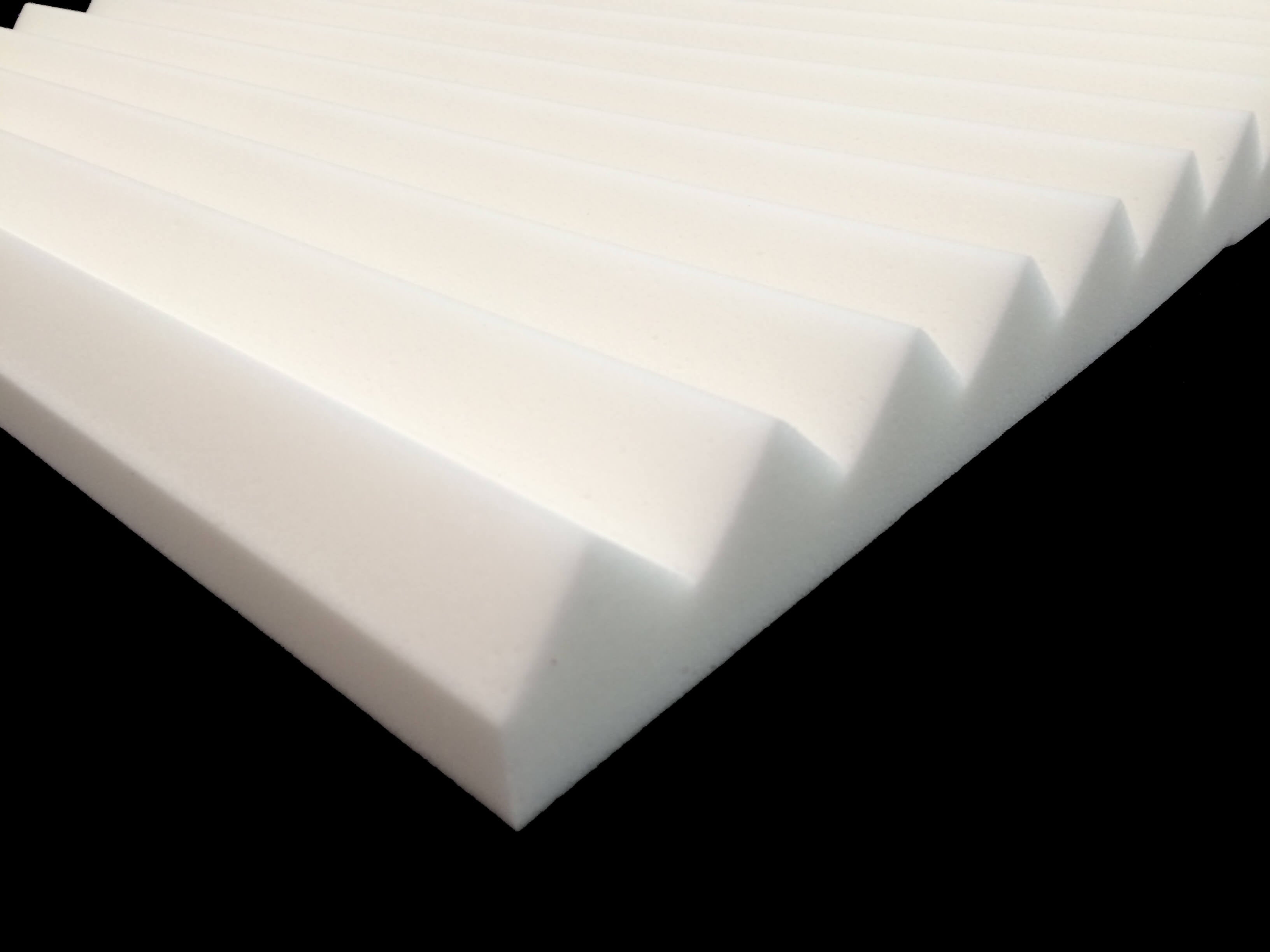 Limited Edition Mel-Acoustic Wedge 40mm White Melamine Acoustic Foam Panel 520x520-4