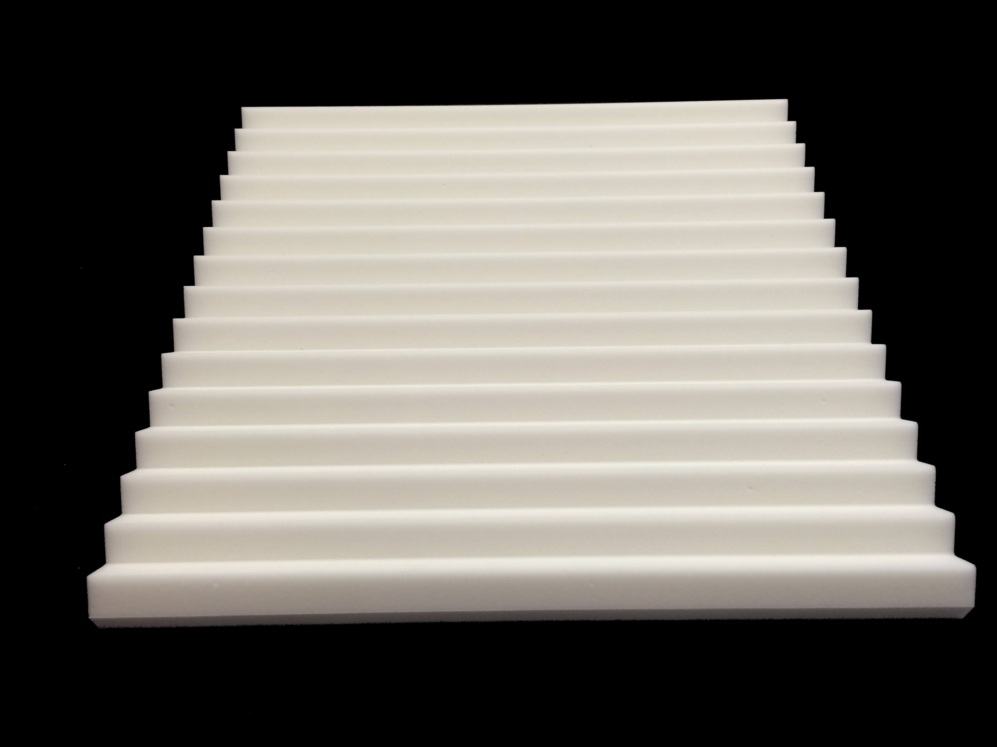 Limited Edition Mel-Acoustic Wedge 40mm White Melamine Acoustic Foam Panel 520x520-10
