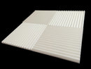 Mel-Acoustic Wedge 40mm White Melamine Acoustic Foam Panel 600x600