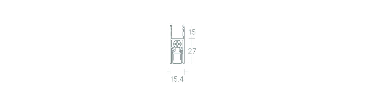 Norsound NOR831 Retro Fit Glass Door Bottom Auto Drop Seal - 0