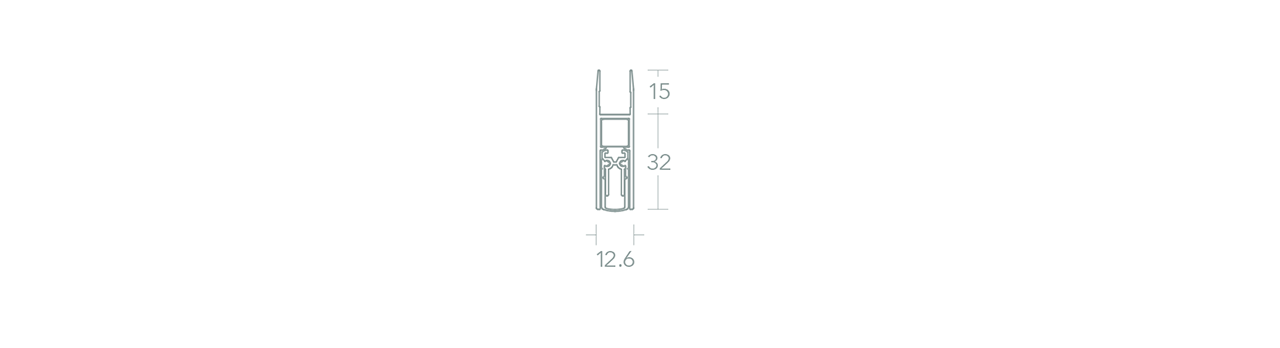 Norsound NOR832 Retro Fit Glass Door Bottom Auto Drop Seal - 0
