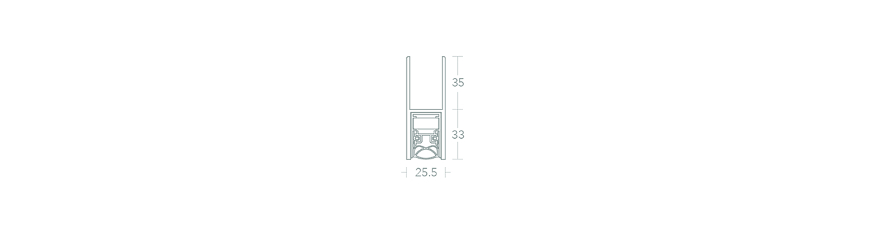 Norsound NOR833 Retro Fit Glass Door Bottom Auto Drop Seal - 0