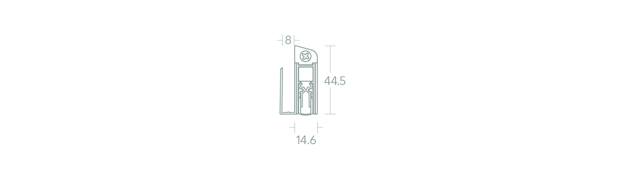 Norsound NOR873 Retro Fit Glass Door Bottom Auto Drop Seal - 0