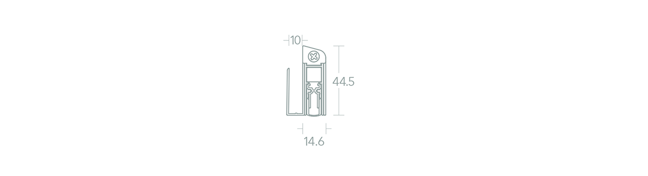 Norsound NOR874 Retro Fit Glass Door Bottom Auto Drop Seal - 0