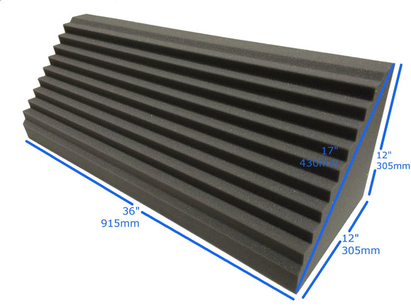 Wedge Corner Bass Trap 3ft Acoustic Studio Foam - Advanced Acoustics