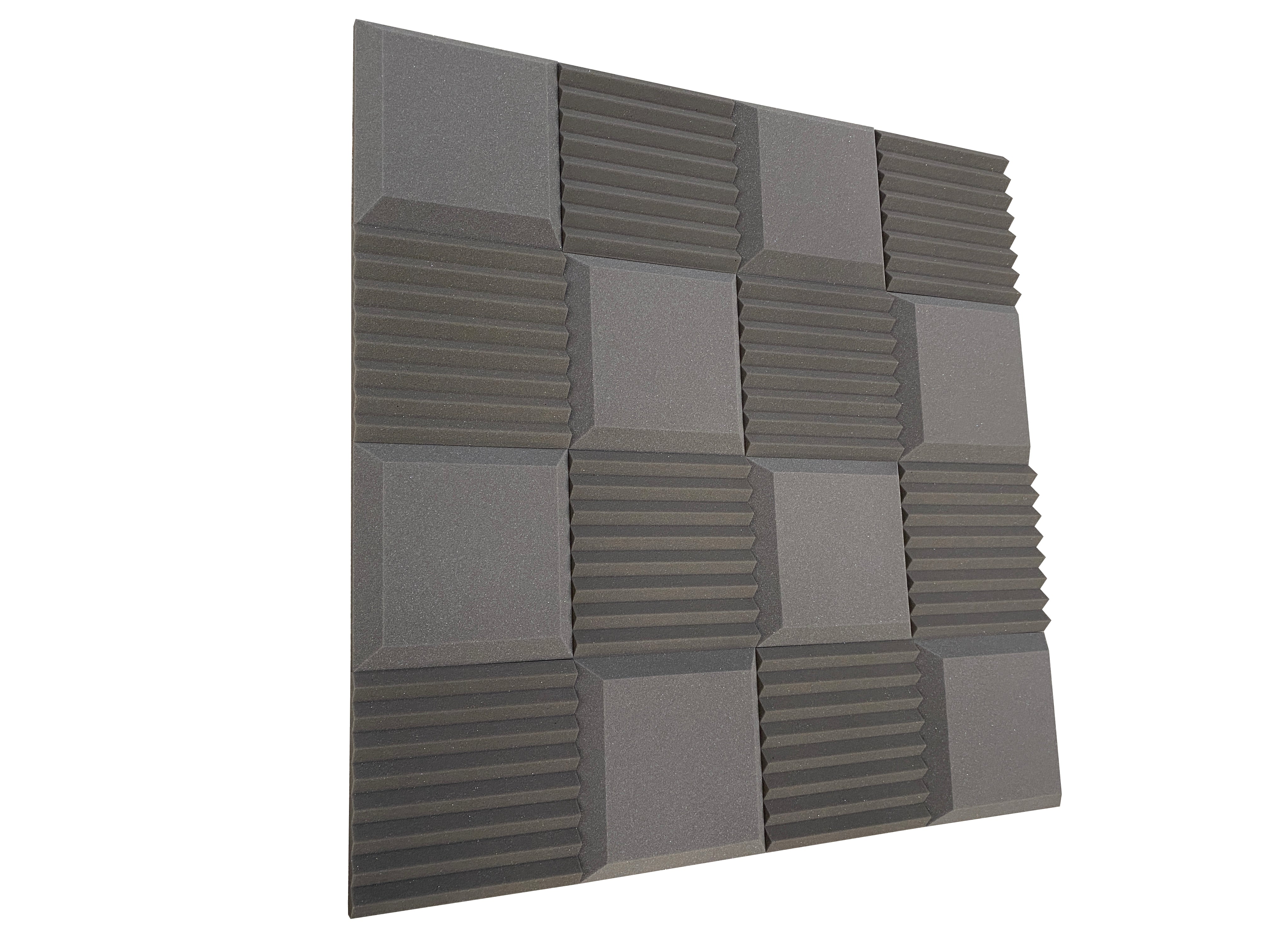 Euphonic Wedge Standard 12" Acoustic Studio Foam Tile Pack – 16 Tiles, 1.5qm-1