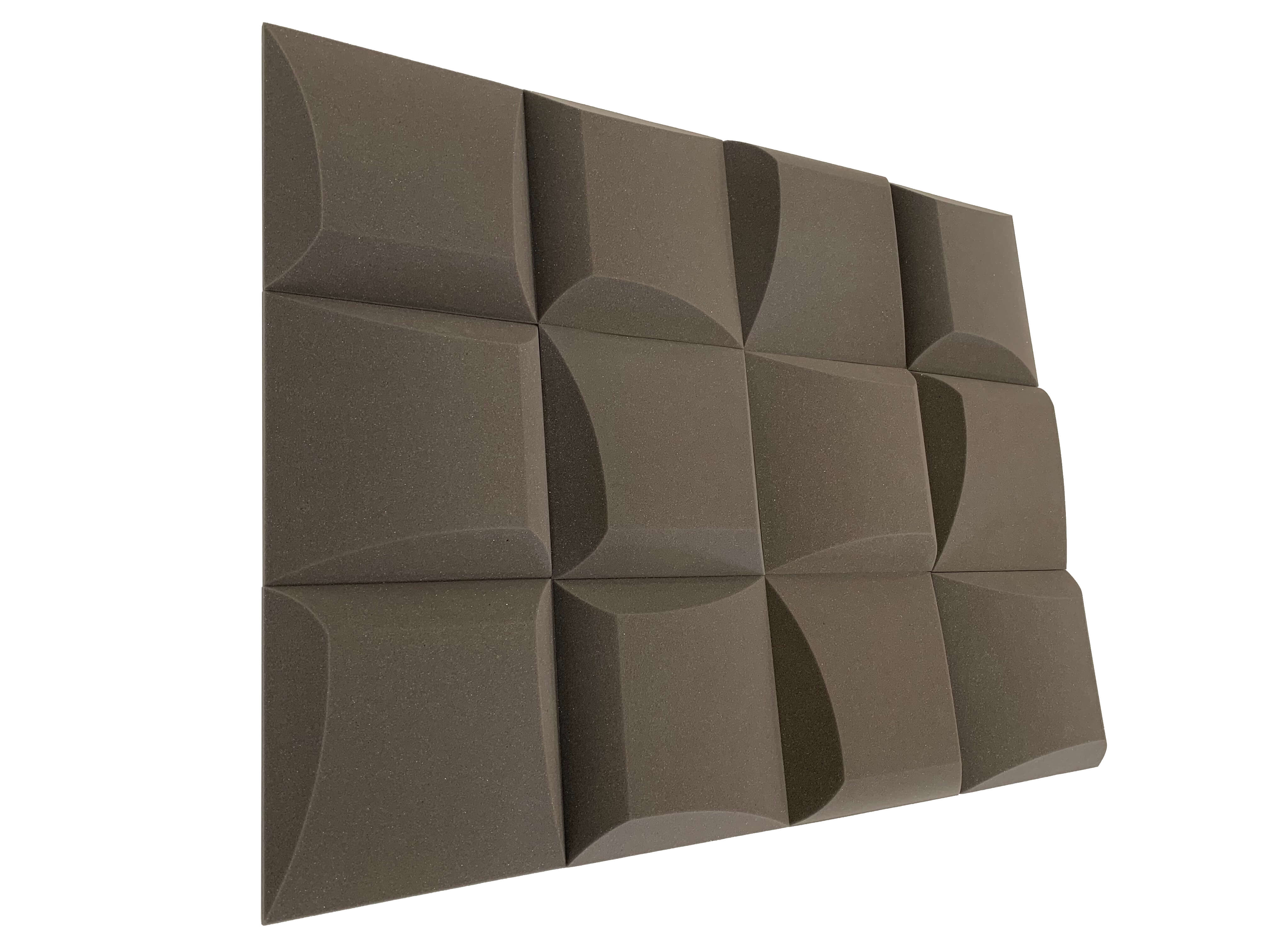 AeroFoil 12" Acoustic Studio Foam Tile Pack - 12 Tiles, 1.1qm Coverage - 0