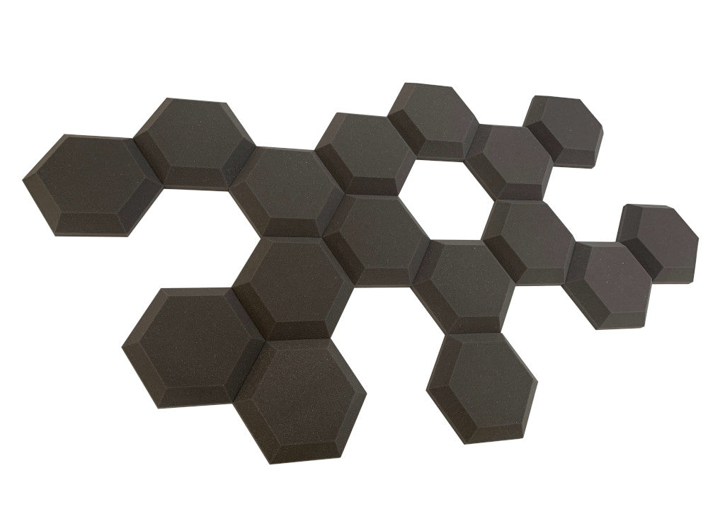 Baby HexaTile 12" Hexagon Acoustic Studio Foam Tile Pack – 22 Tiles, 1.2qm Coverage