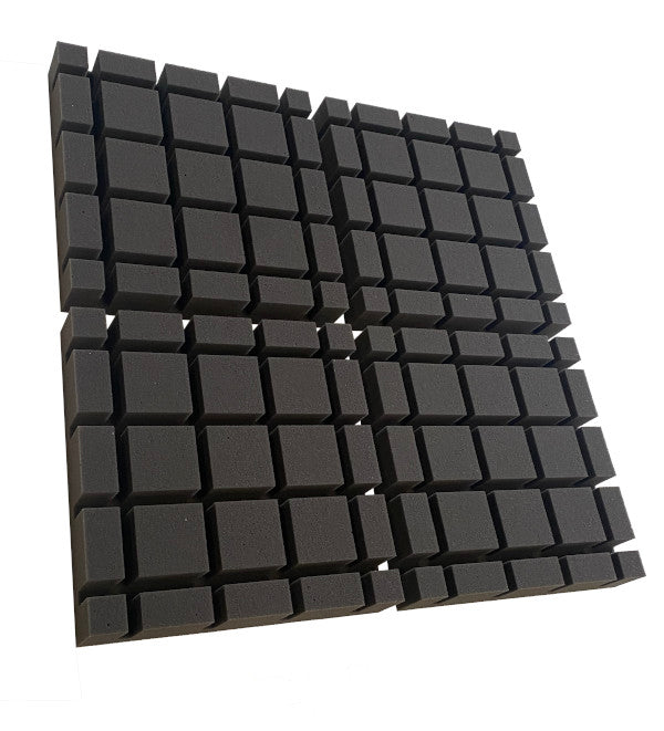 Cube 12" Acoustic Studio Foam Tile Pack – 12 Tiles, 1.1qm Coverage