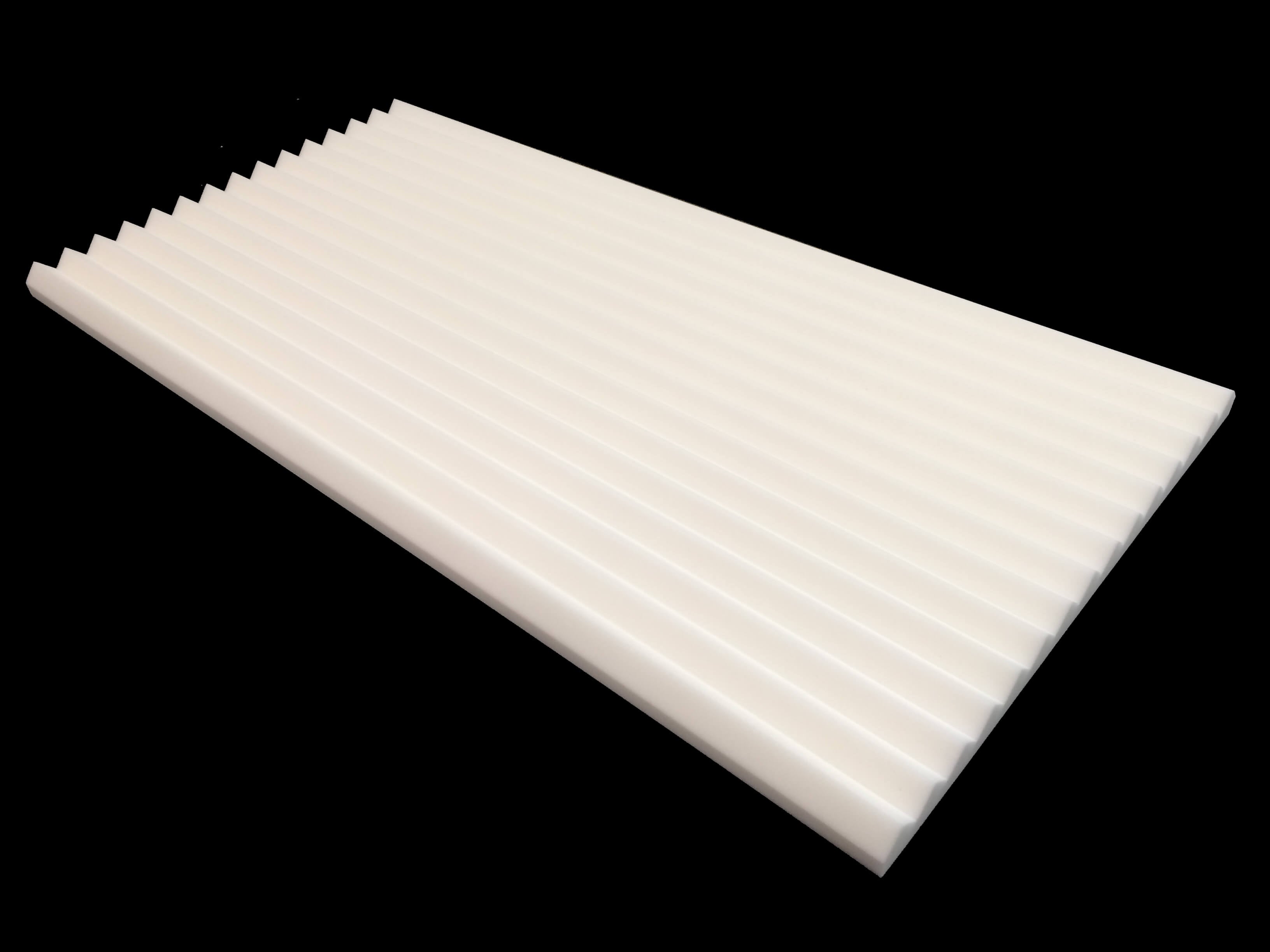 Mel-Acoustic Wedge 40mm White Melamine Acoustic Foam Panel 600x1200