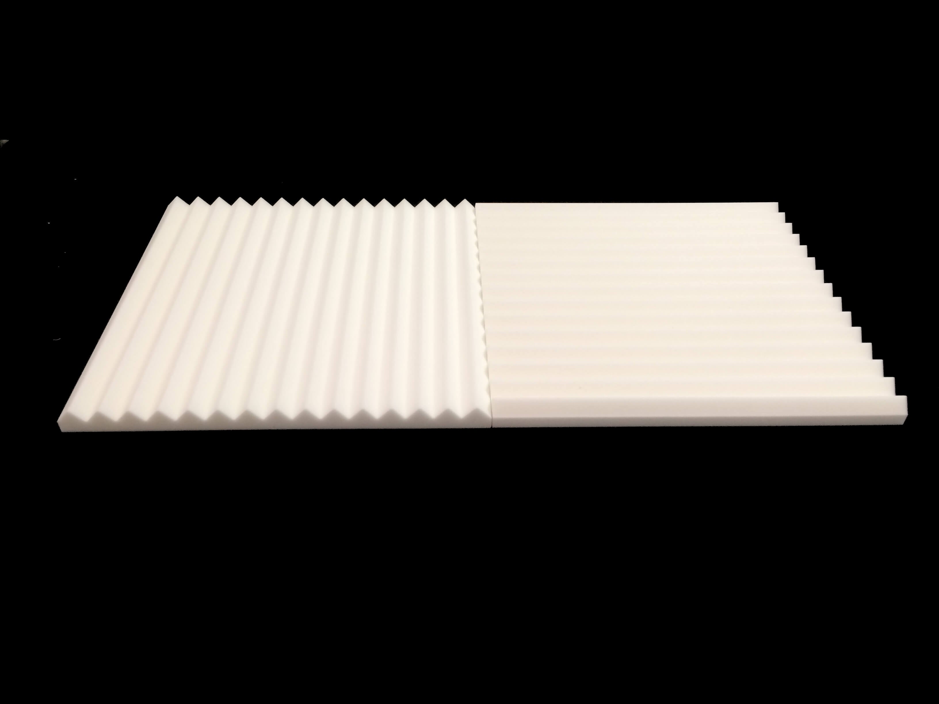 Mel-Acoustic Wedge 40mm White Melamine Acoustic Foam Panel 600x600 Pack Of 10-7