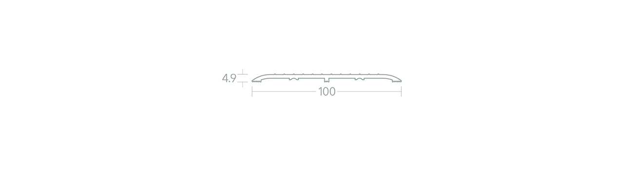 Norsound NOR630 Türschwelle aus Aluminium – 100 mm breit – 2 Längen erhältlich