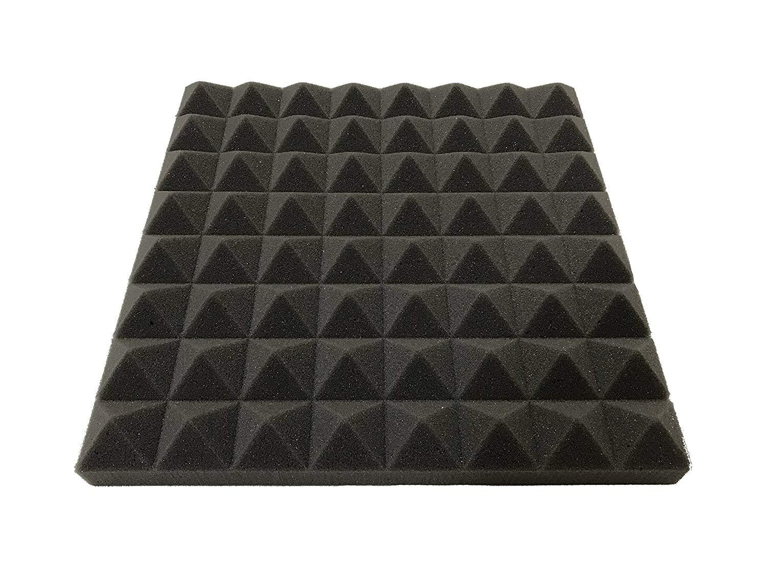 12" Pyramid Acoustic Foam Tile Pack | Control Studio Sound Reflections ...