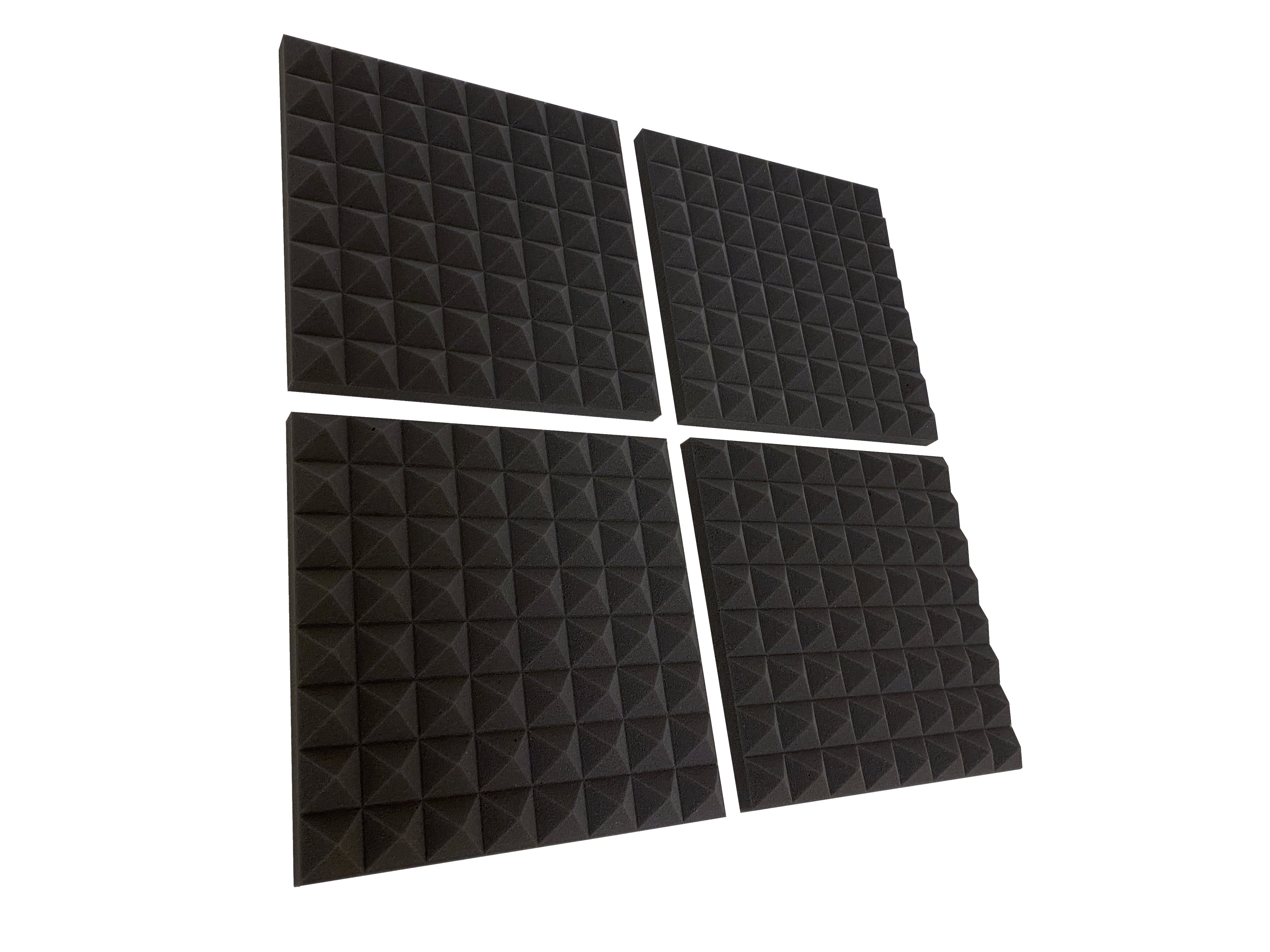 Pyramid 12" Acoustic Studio Foam Tile Pack - 24 Tiles, 2.2qm Coverage