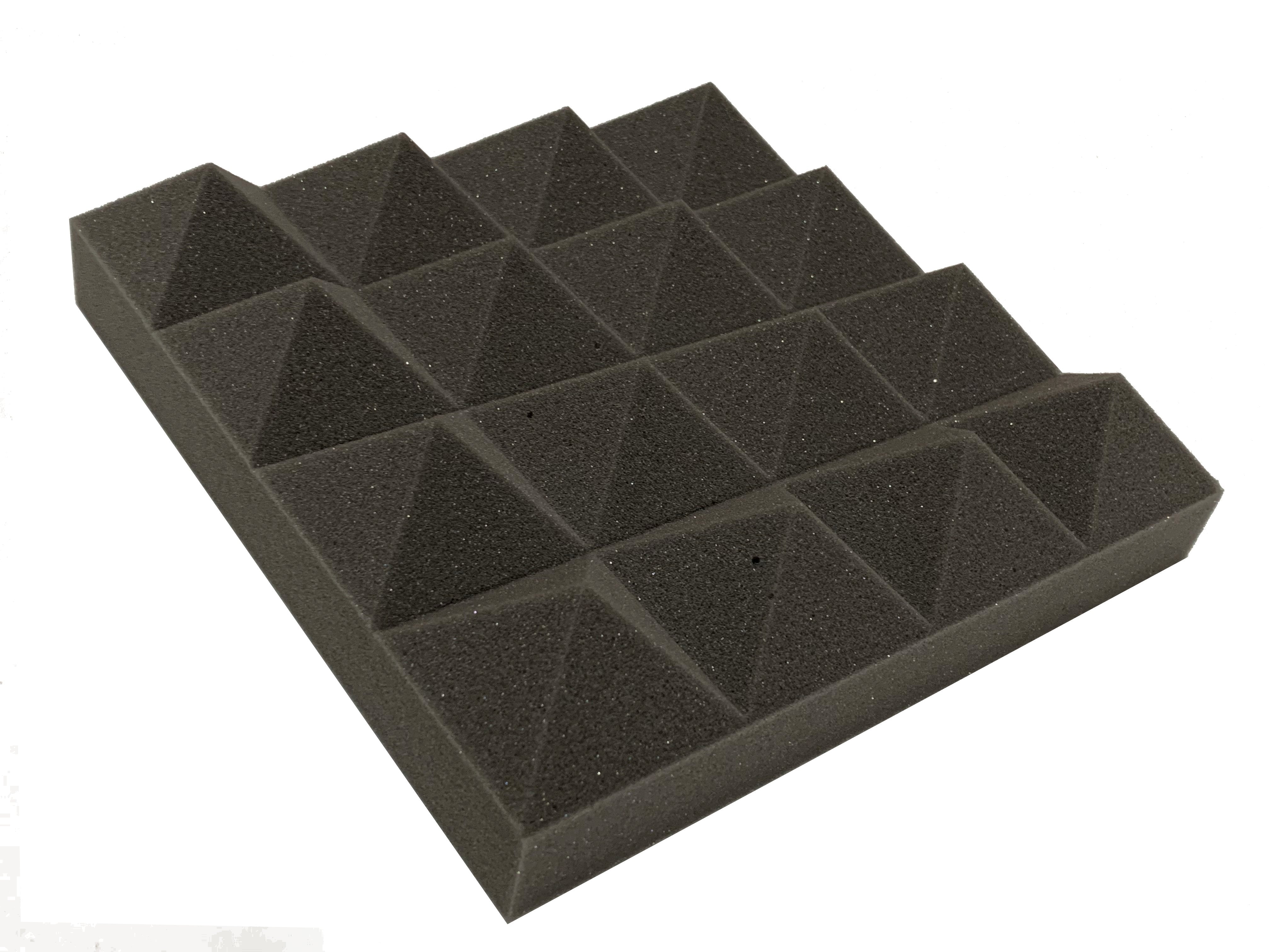 Pyramid PRO 12" Acoustic Studio Foam Tile Pack - Advanced Acoustics