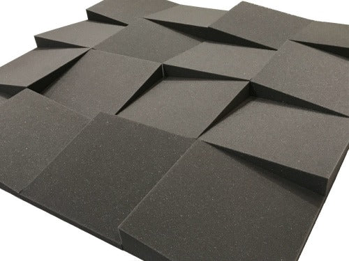 Slider 12" Acoustic Studio Foam Tile Pack - 16 Tiles, 1.5qm Coverage