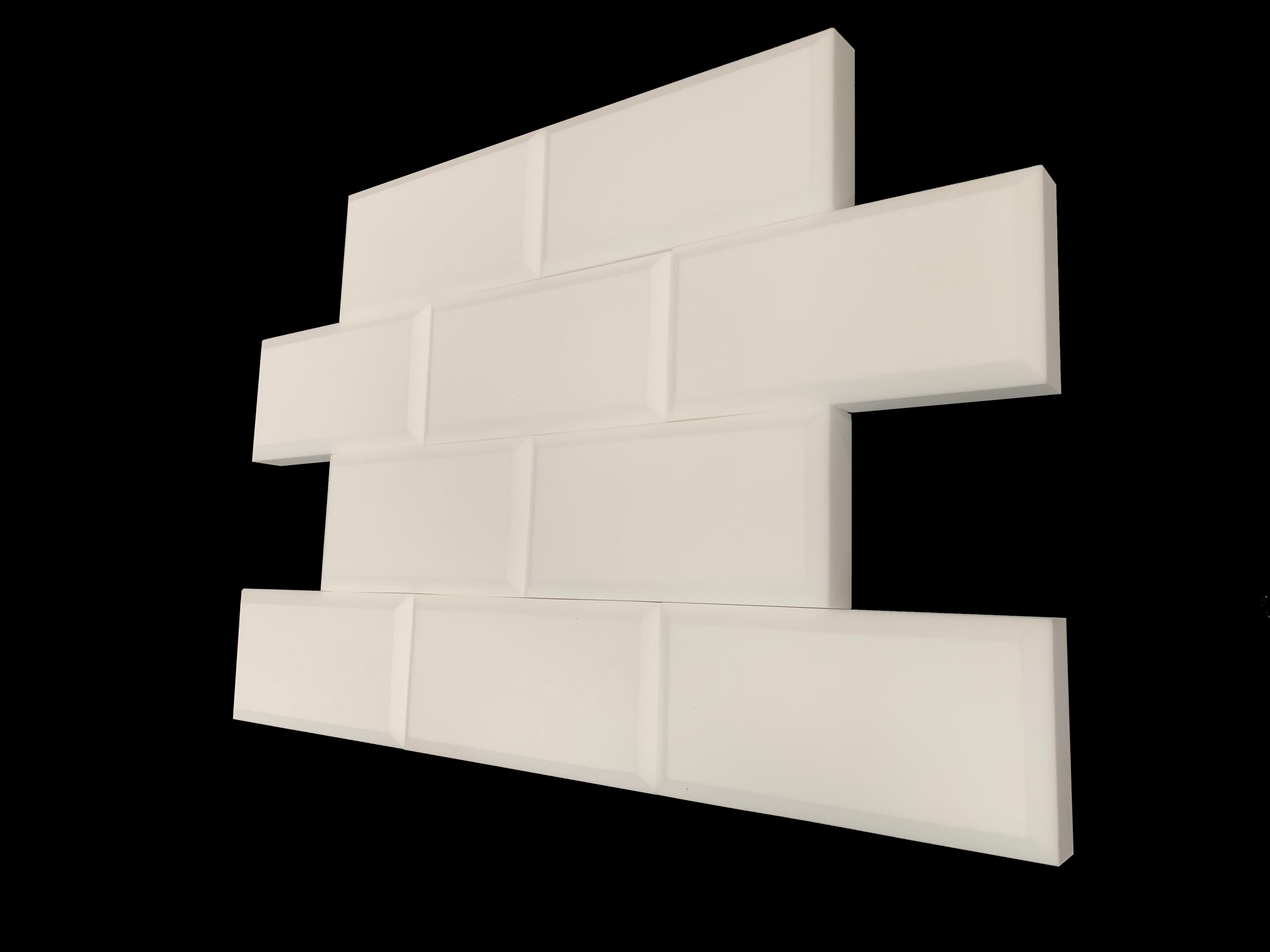 Limited Edition White Melamine Subway Acoustic Studio Foam Treatment 24 Tile Pack-5