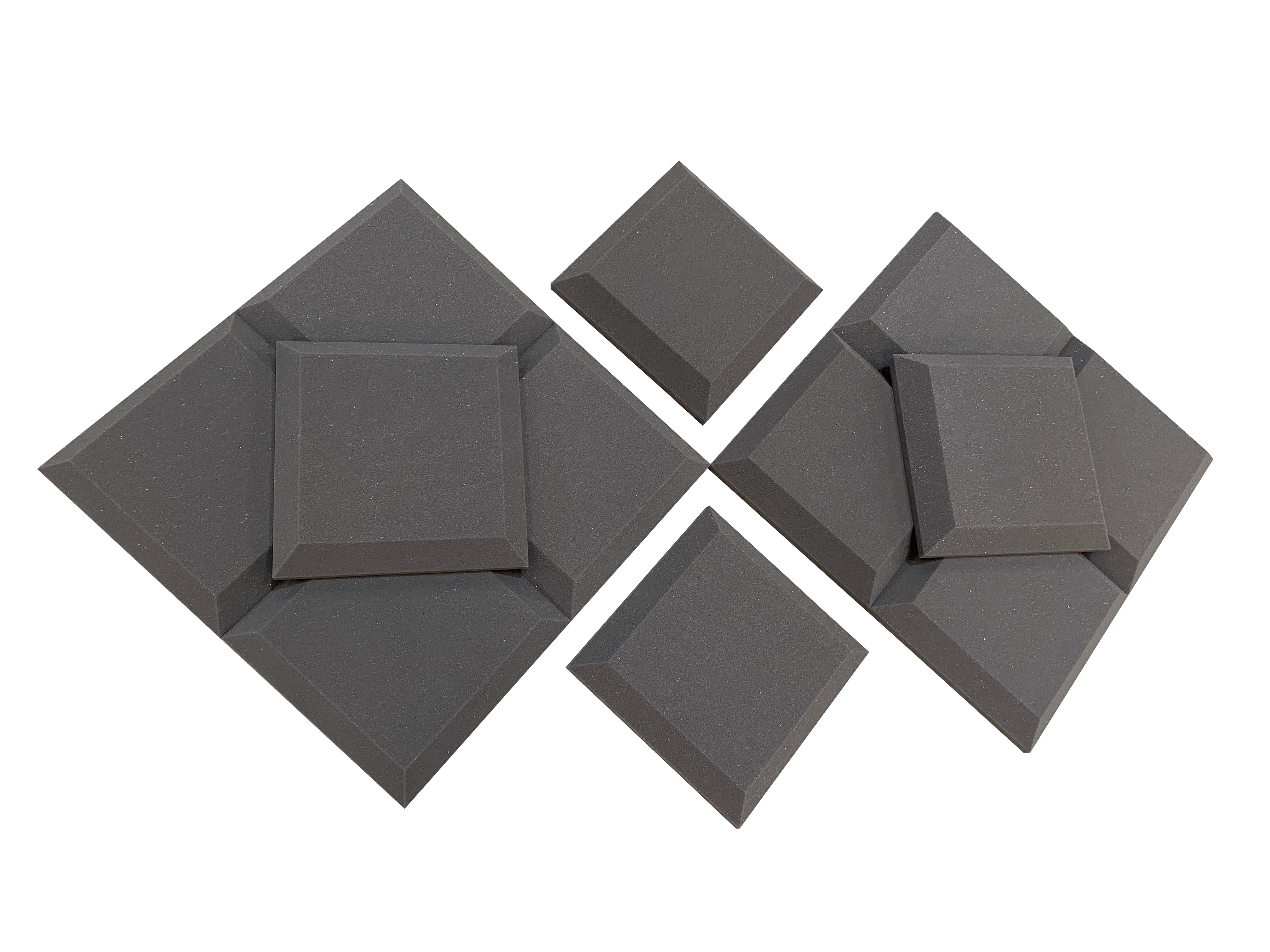 Tegular 12" Acoustic Studio Foam Tile Pack – 12 Tiles, 1.1qm Coverage