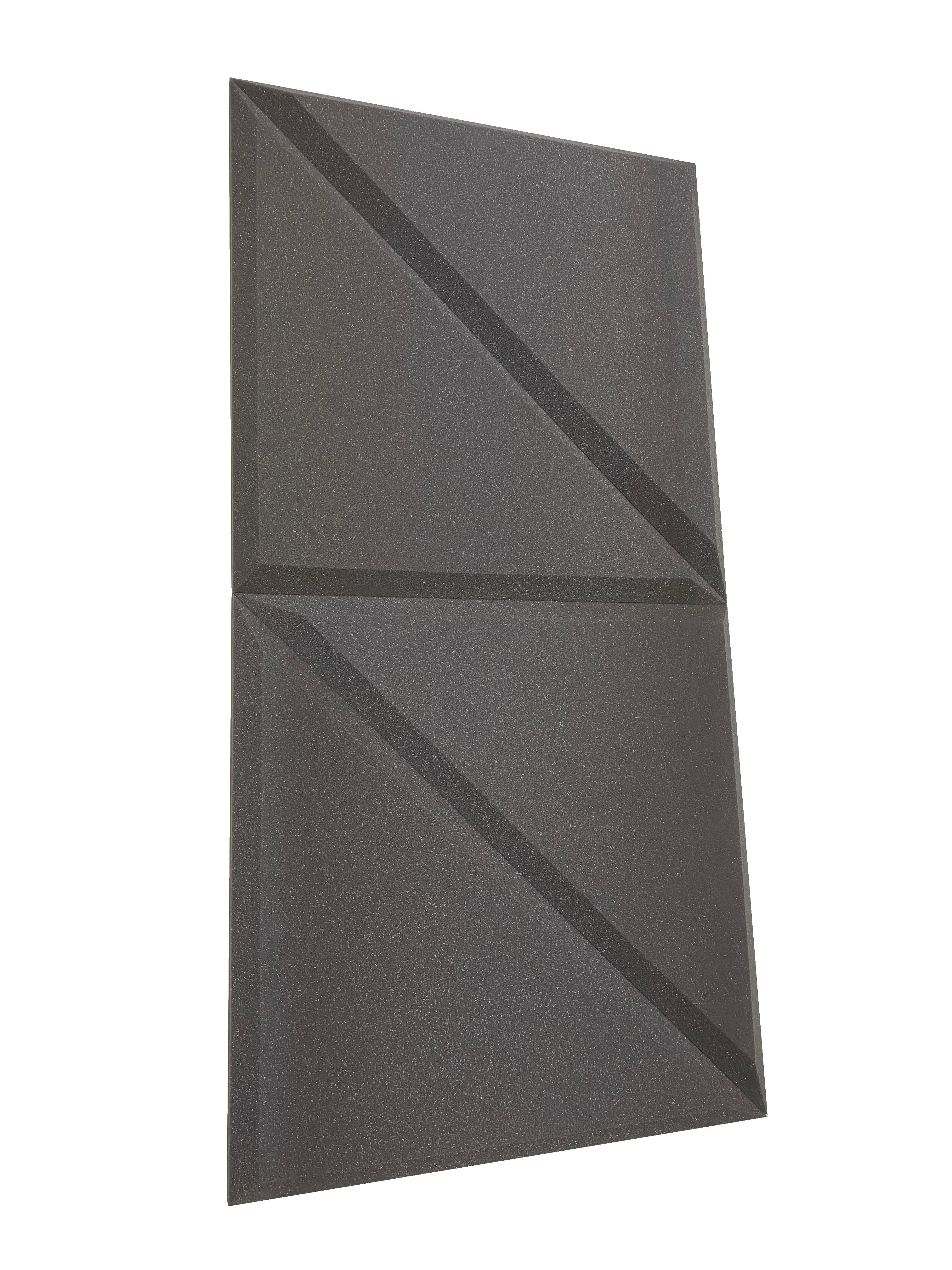 Acheter gris-fonce Lot de dalles en mousse de studio acoustique à trois panneaux 61 cm – 6 dalles, couverture de 1,1 m².