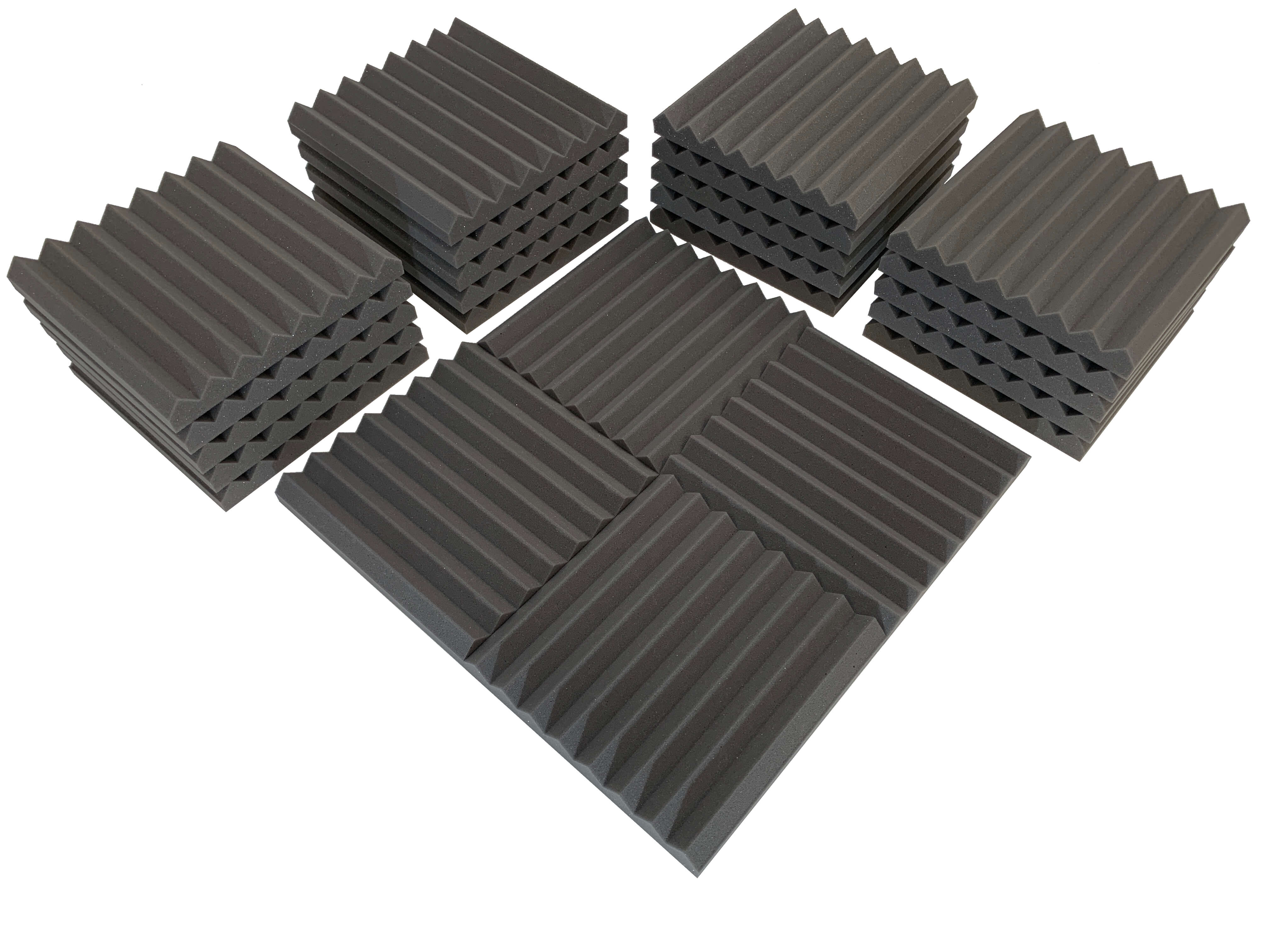 Wedge 12" Acoustic Studio Foam Tile Pack - 24 Tiles, 2.2qm Coverage