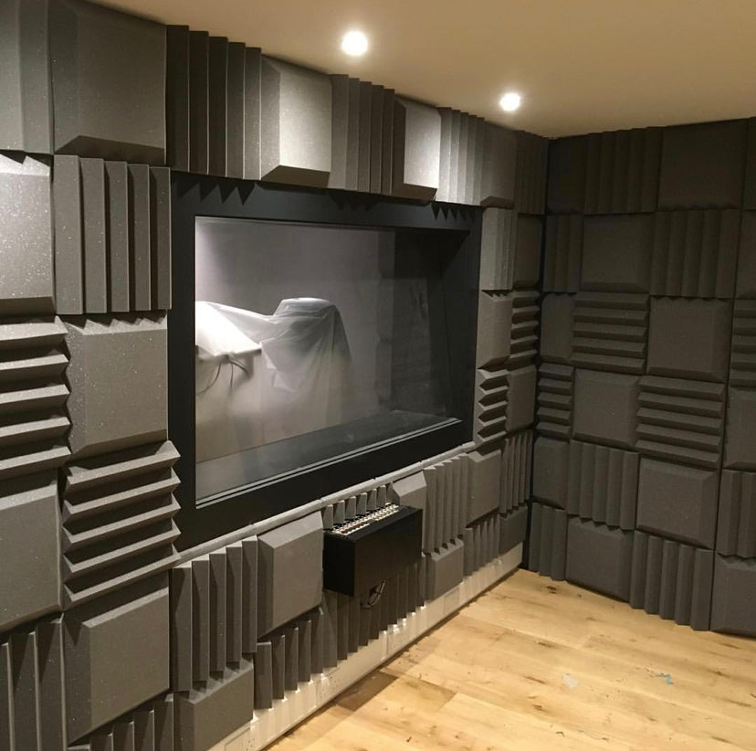 Euphonic Wedge PRO Acoustic Studio Foam Tile Pack – 24 Tiles, 3,48 m² Abdeckung - 0