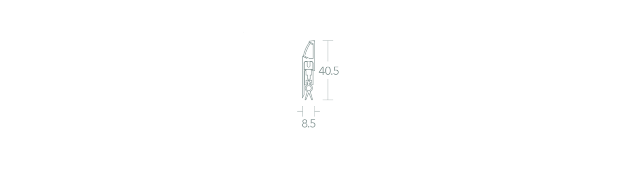 Norsound NOR815 Retro Fit Joint inférieur de porte - 915 mm de long